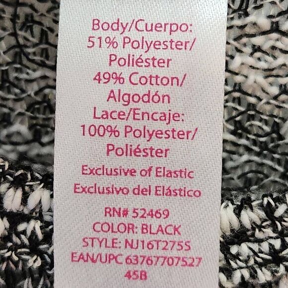 No Boundaries Y2K heathered gray long sleeve top floral lace size medium - Picture 5 of 7